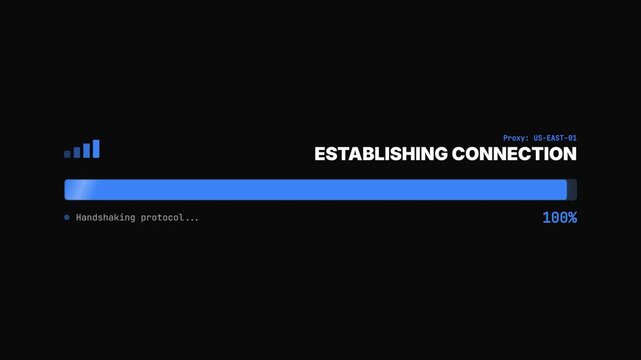 Establishing Connection Progress Bar Animation.