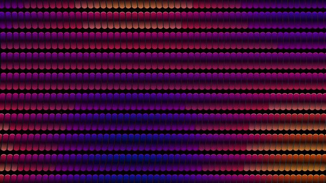 Glossy gradient capsule rows abstract motion background loop