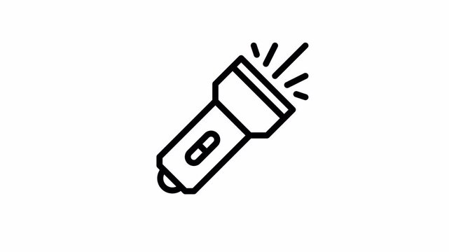 Flashlight minimalist stroke animation