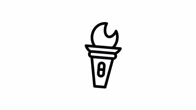 Torch minimalist stroke animation
