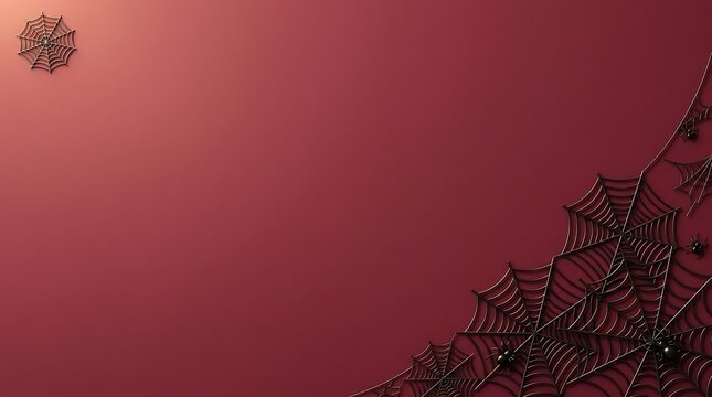 A dark red background featuring intricate black lace patterns perfect for a spooky halloween themed invitation or elegant gothic style holiday greeting card design