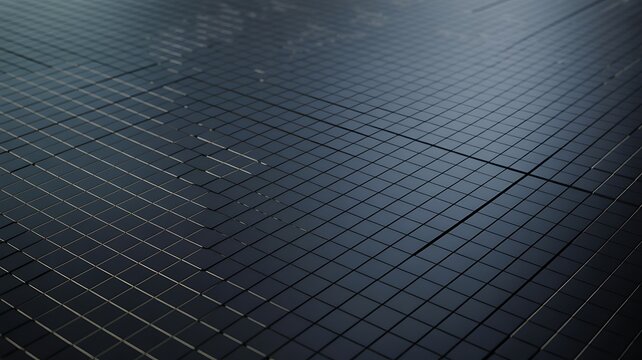 Black dark grid abstract background with subtle square pattern texture. Minimal geometric mesh surface, clean tech-style layout with soft contrast. Modern digital backdrop ideal for UI, data, tech 
