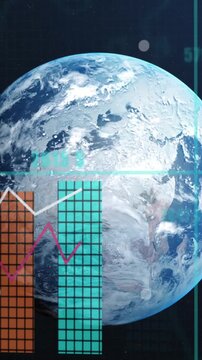 Animation of data processing over globe