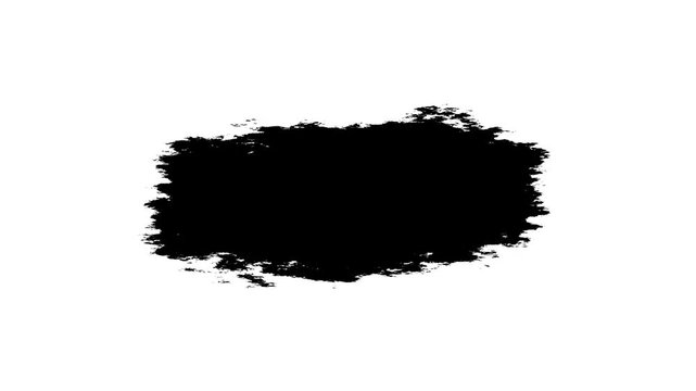 Rough circular shape dissolves into static on white