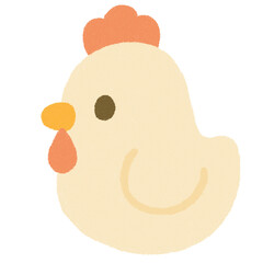 Cute White Chicken Farm Animal Flat Vector Illustration © 상미 최