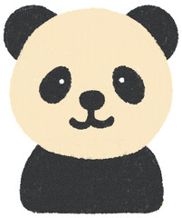 Cute Giant Panda Head Wild Animal Flat Vector Illustration © 상미 최
