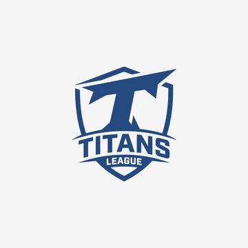 letter T sport competition championship league logo flat color vector illustration template design