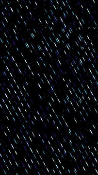 Diagonal Neon Light Streaks Flowing Downwards in a Seamless Digital Loop