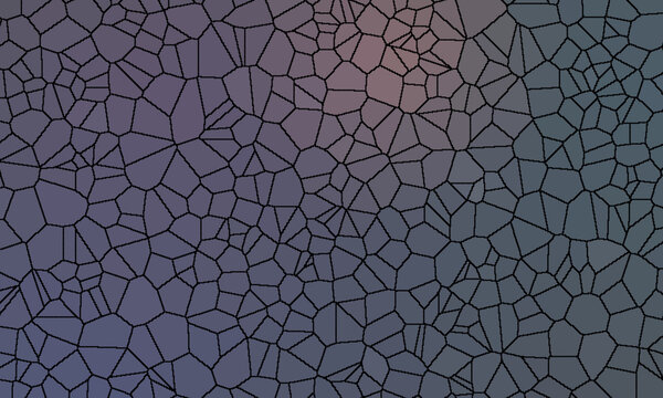 Abstract grey pattern with black stone mosaic cracks and geometric cell shapes