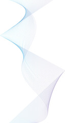 Fototapeta premium A flowing wave pattern displays a gradient of blue hues against a white background waves azure cerulean lines curve curved abstract dynamic motion movement form