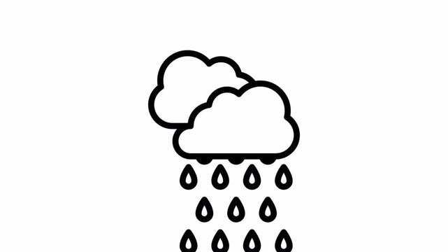 rain minimalist stroke animation