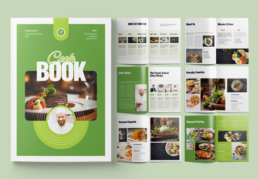 Cookbook and Recipe Magazine Template