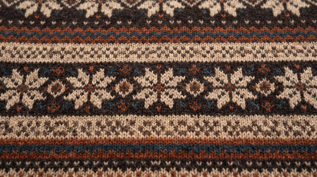 Close up of a colorful woven textile with geometric patterns and detailed designs