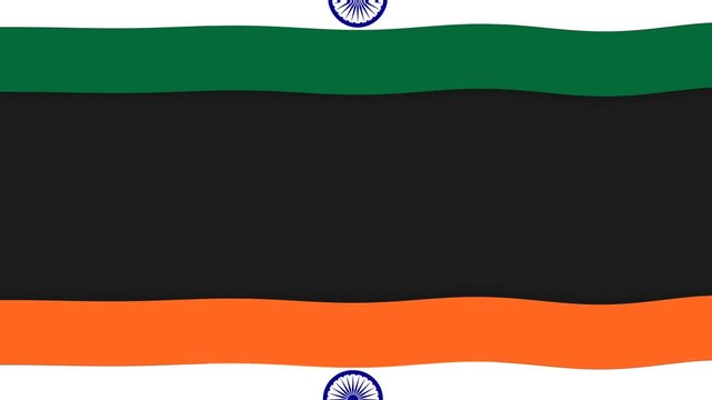 India Independence Day Flag Border Motion Graphic Background Loop.