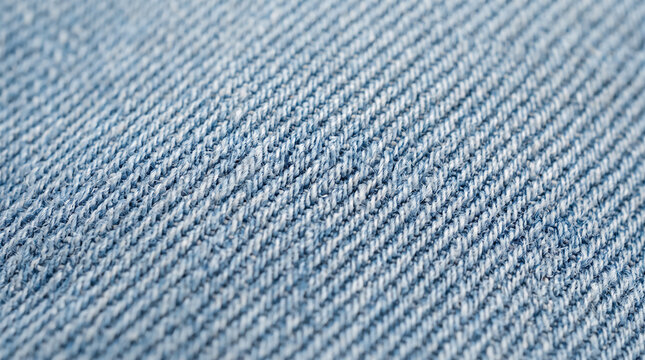 Close up of blue denim fabric texture
