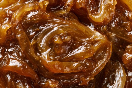 Sweet fruit preserve is prepared in a kitchen with care and attention