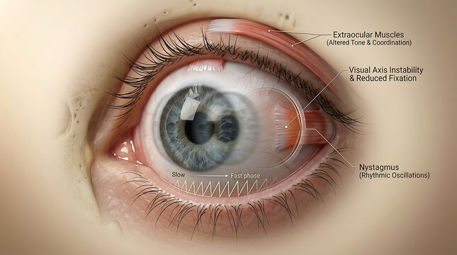 Nystagmus with Involuntary Rhythmic Eye Oscillations Causing Visual Disturbance of Human Ocular Anatomy Horizontal Vertical Rotatory Movements Waveform