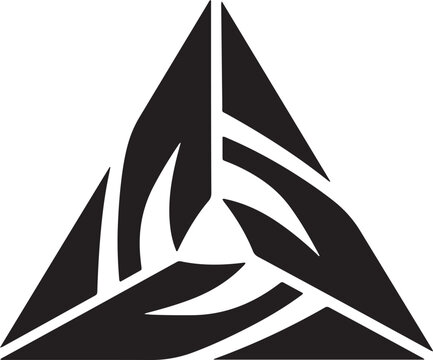 Modern Triangle Geometric Logo Vector Illustration