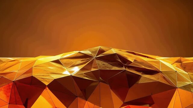 Dynamic Abstract Geometric Mesh with Warm Tones and Subtle Movement