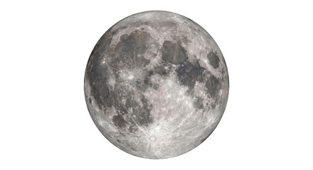 Detailed view of the full moon showing craters and lunar surface textures © Sapphire