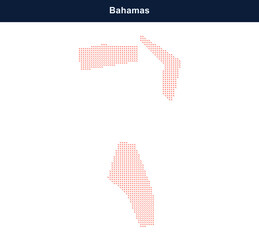 Isolated pixel art map of the bahamas islands © J.M. Stocker