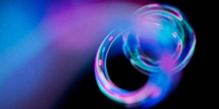 Cinematic 3D Fiber Optic Loop with Soft Bokeh Blur