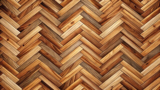 Seamless wood parquet texture herringbone brown