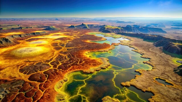 Danakil depression aerial photography ethiopia s tectonic plates