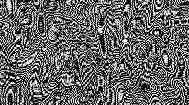 Abstract black and white Damascus steel texture background featuring intricate wavy metallic lines and organic marbled patterns perfect for modern industrial design and graphic projects