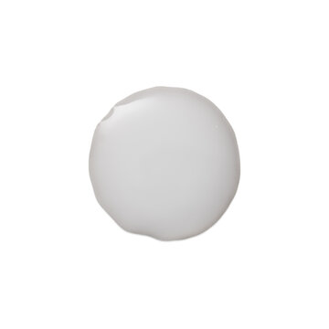 White milk drop isolated on transparent background for food and beverage design.