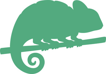 animal silhouette chameleon  © maridownload