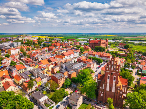 Teutonic castle in Gniew at sunny day. Poland