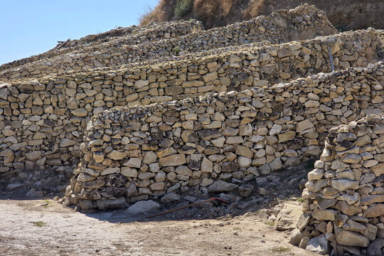 Stone wall of an ancient fortress