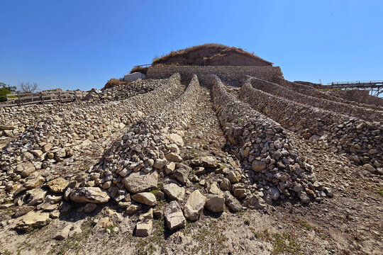 Stone wall of an ancient fortress