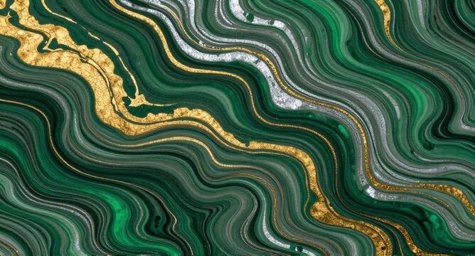 Luxury black marble background, abstract gold crack pattern in kintsugi style.