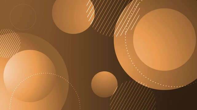 Abstract gradient background with overlapping translucent circles and diagonal lines animation