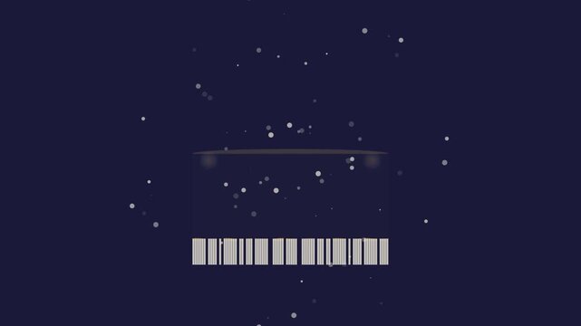Time lapse of starry night sky with subtle motion and loading bar overlay