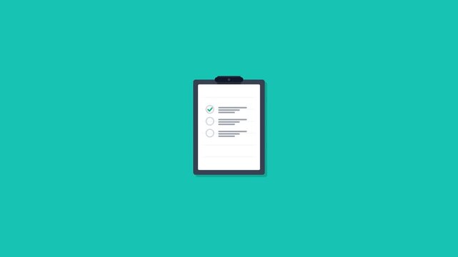 Animated Productivity Checklist and Task Management Concept