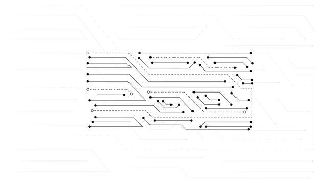 Futuristic circuit board vector, digital technology background with motherboard traces, electronic hardware pattern for tech design