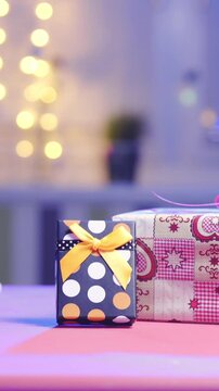 Beautiful Christmas gift box made with love