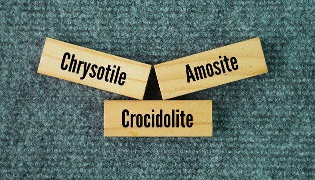 The three main types of asbestos that were widely used in commercial and building products are Chrysotile, Amosite, and Crocidolite.