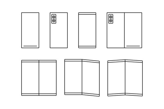 折りたたみスマホをイメージしたアイコンセット