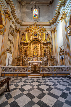 Interior view from the marvelous Cathedral of Maria Santissima Assunta in Lecce, Apulia (Puglia), Italy. September-22-2025