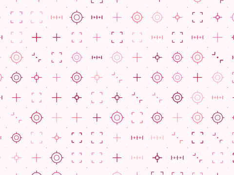 Registration Marks Technical Line Art Pattern