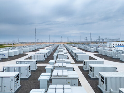 neatly arranged energy storage container power station