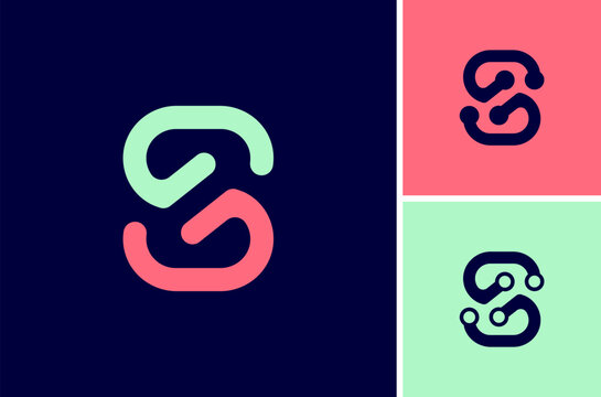 Number 8, numeral eight made multi colored lines, vector illustration 10EPS