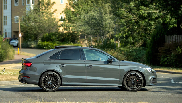 Milton Keynes,UK - July 17th 2026: Audi s3 car driving on a British road