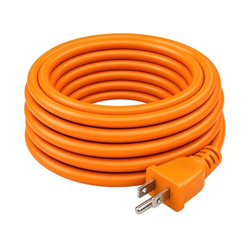 Extension Cord + Power Plug 3d rendering isolated on white background plastic style icon