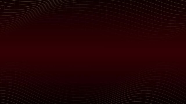 Abstract dark red background with elegant golden wireframe waves forming a canopy. This seamless motion graphic loop is perfect for luxury and premium video designs.