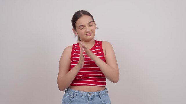 Indian Teenage Girl Dancing